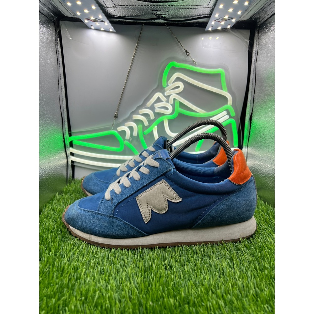Birdies Roadrunner Blue Orange Suede Fabric Lace Up Sneakers Womens 9